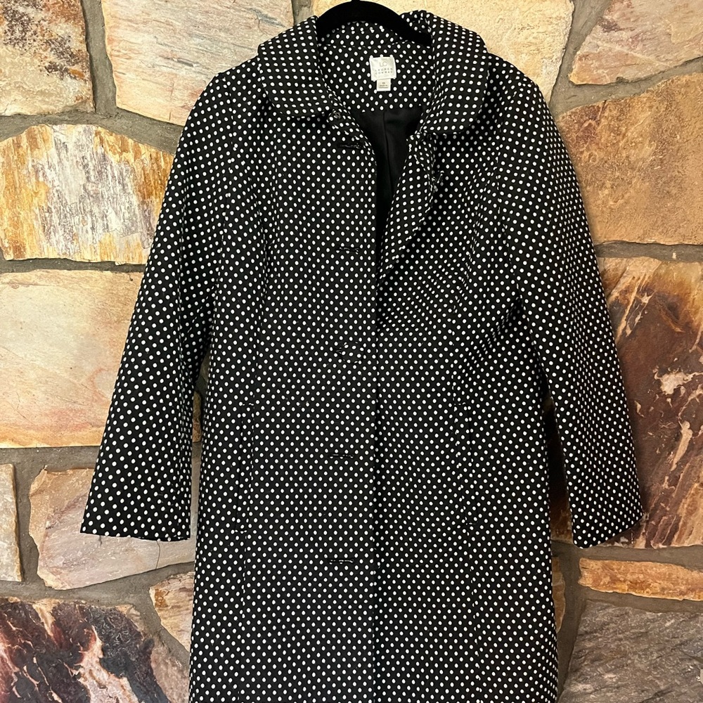 LC Lauren Conrad Black and White Polka Dot Jacket
